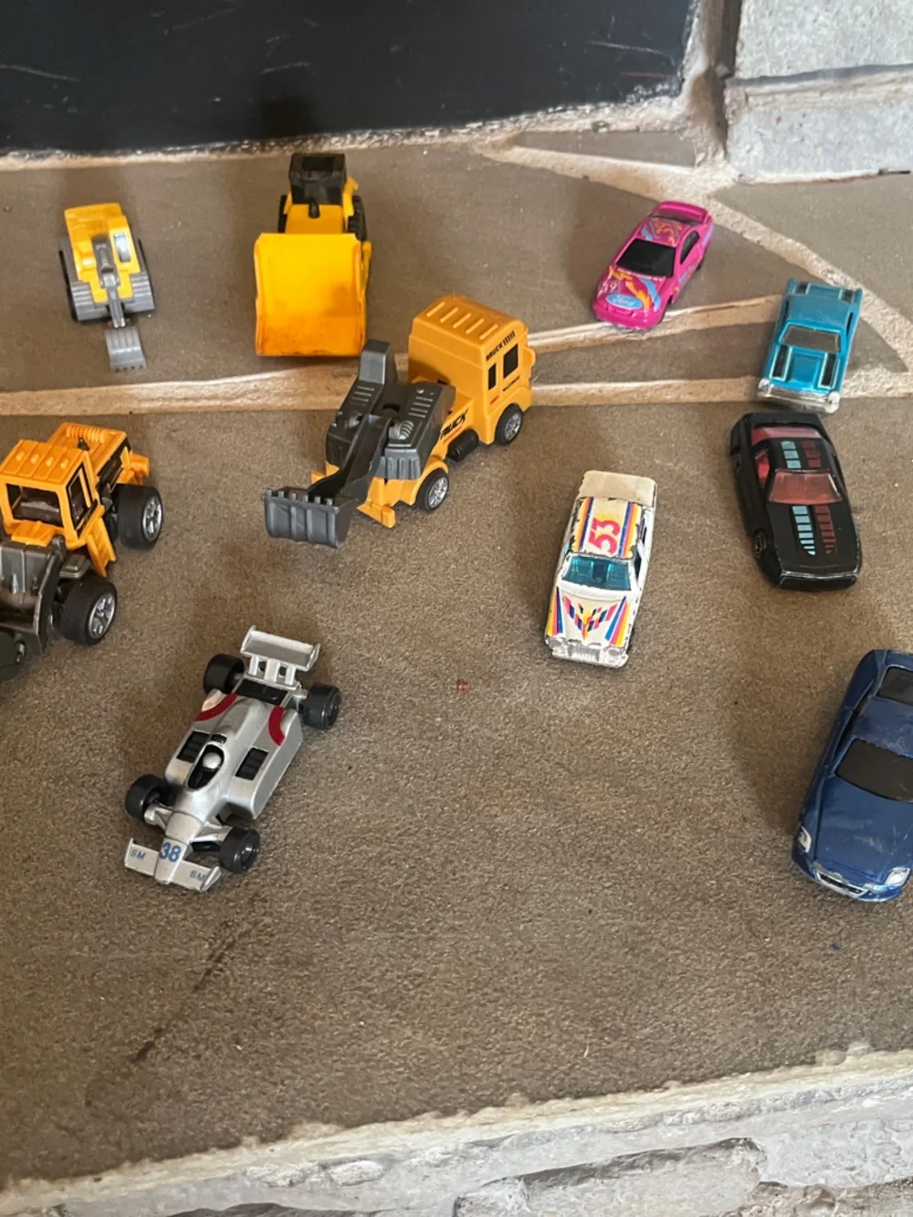 Yellow Construction Toy Vehicles Set for Kids - Assorted Mini Trucks